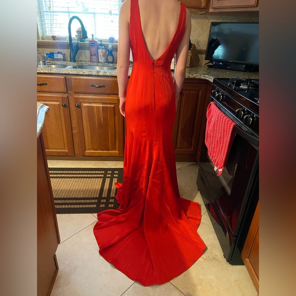 Let’s Red Ball Gown/Prom Dress size S - Picture 8 of 11